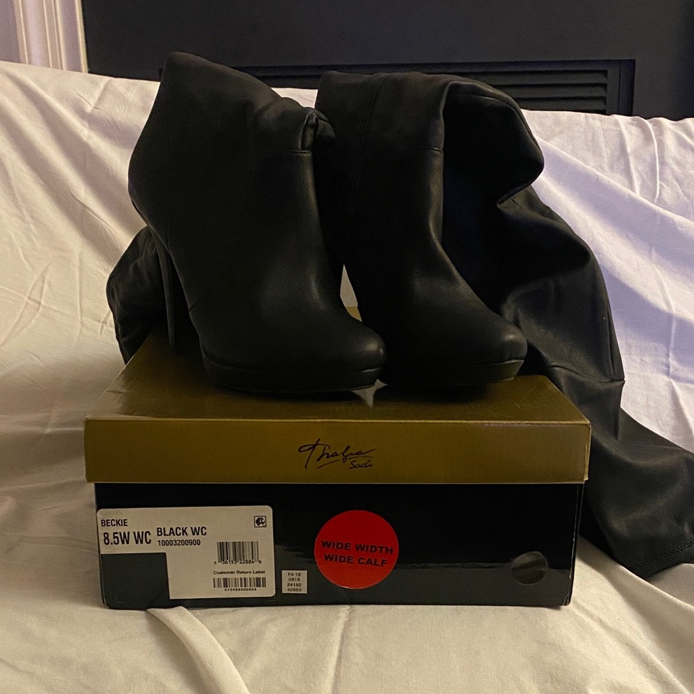 Thigh high wide width Boots